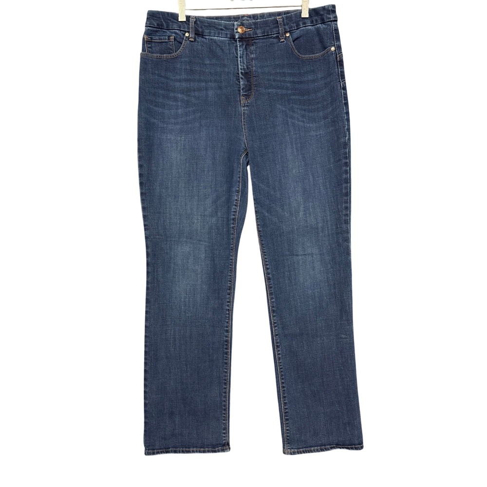 Chicos Jeans 2.5 Womens 14 Blue So Lifting Straight Denim Cotton Stretch 35x30